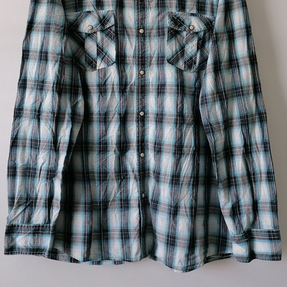 American Eagle Outfitters Mens Multicolor Long Sleeve Button-Up Shirt Size XXL - Picture 3 of 6